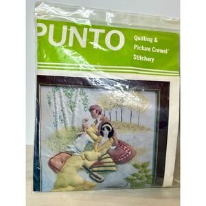 Vintage 1976 Trapunto Quilting Embroidery Crewel Kit Complete Unused Craft NOS